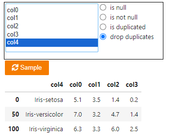 drop duplicates